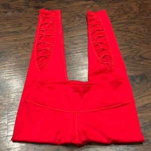 Red Victoria Sport knockout tights
